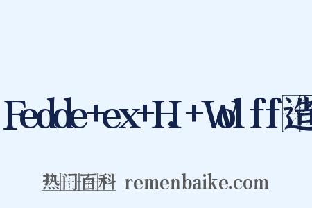 Fedde+ex+H.+Wolff造句是什么意思的图片